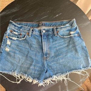 Abercrombie Denim Cutoff Shorts - Blue